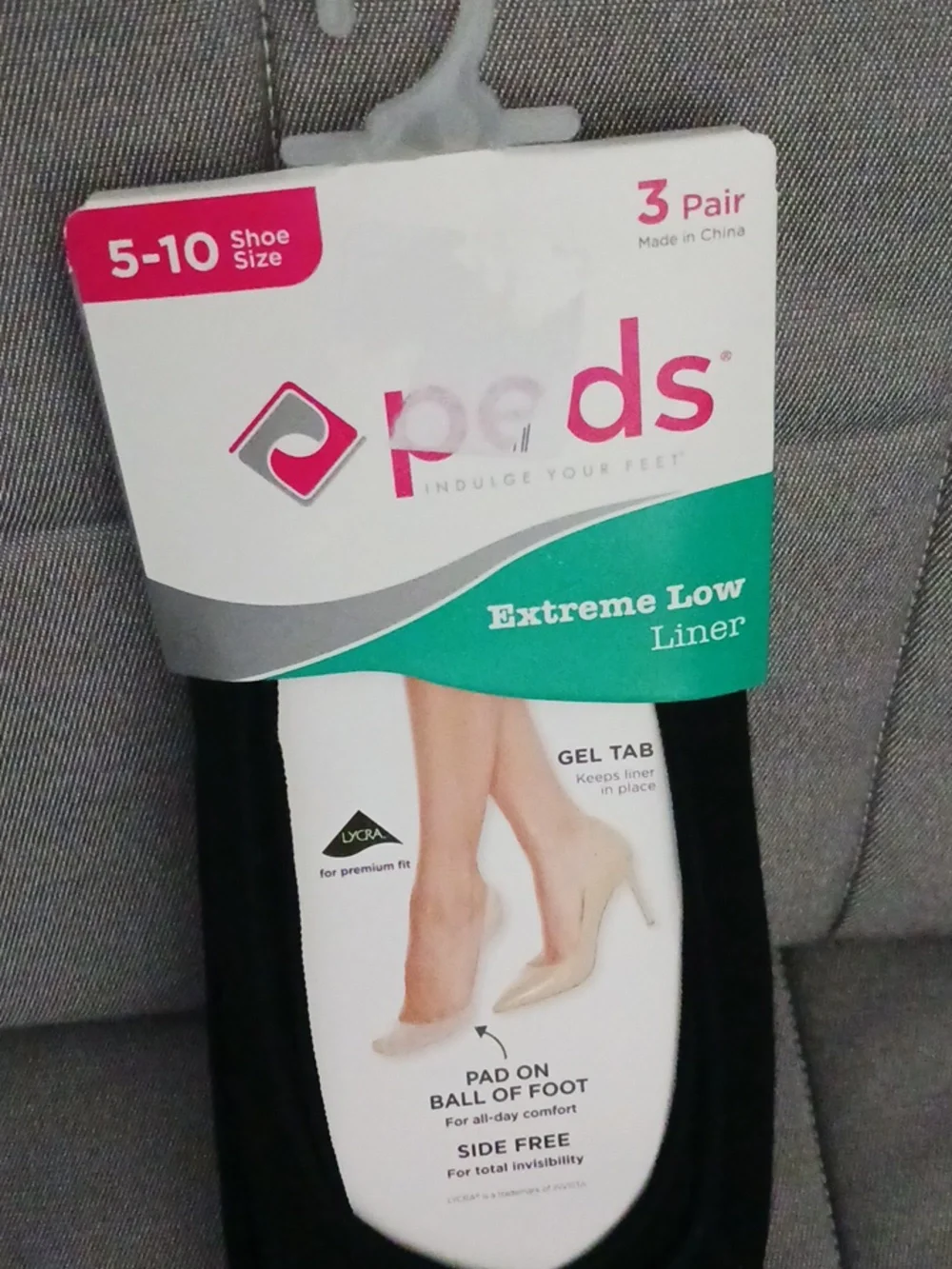 Peds Extreme Low Liner 3 pairs Black
